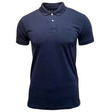 Imagem de Camisa Polo Masculina Colcci Lisa Manga Curta Comfort, Azul sideral, P