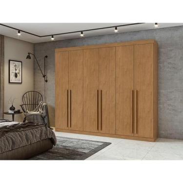 Imagem de Guarda Roupa Casal Ambiente Bertha 6 Portas Amêndoa Clean - Lopas - MÓ
