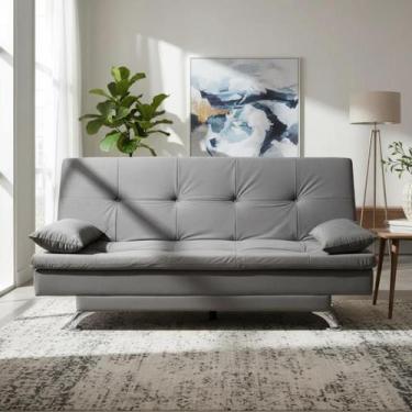 Imagem de Sofá Cama Pop Sofá que vira cama - Bressiani, Cinza