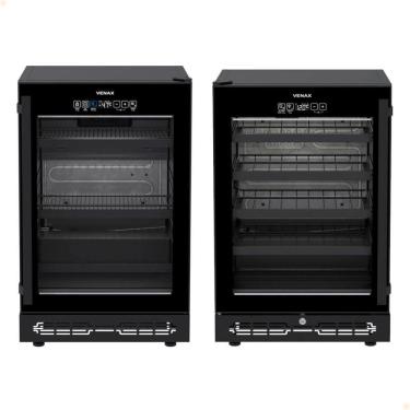 Imagem de Conjunto Cervejeira e Adega Touch Top Light-In 100L Preto Fosco 220V de Embutir Venax