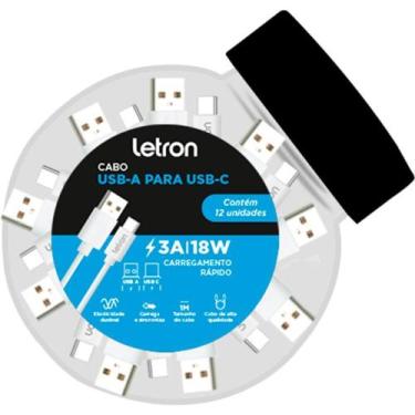 Imagem de Cabo USB TIPO-C USB-A P/USB-C 3A 18W BR POTE-12 - Leonora