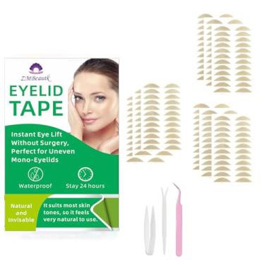 Imagem de Fita adesiva de pálpebra lateral única invisível natural 720 mm, 720 unidades, tira de fibra de uso médico, lifting instantâneo dos olhos para pálpebras irregulares ou únicas, grande