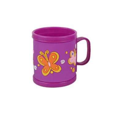 Imagem de Caneca Infantil Plástica Estampada 300ml Copo Emborrachado - MOKFA IMP
