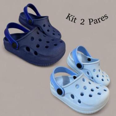 Imagem de Kit 2 Pares Sandália Infantil Menino Antiderrapante Macia Confortável 