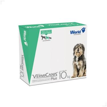 Imagem de Vermífugo VermiCanis Plus 800mg 4 Comprimidos Cães 10kg Medida:10kg - 