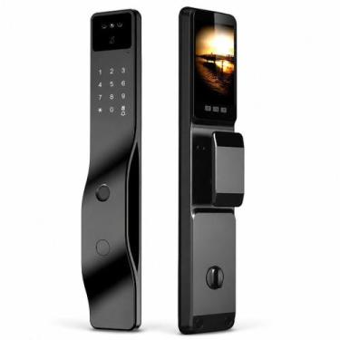 Imagem de Fechadura Digital Facial Wi-Fi 2.4G Biometria Senha Cartão App Porta C