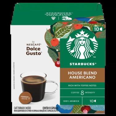 Imagem de Cápsulas Nescafé Dolce Gusto Starbucks Americano House Blend