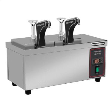 Imagem de Dispenser Aquecido da 02 com Aquecimento Até 80 graus C e Capacidade 4L em Aço Inox 220V Metalcubas
