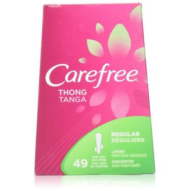 Imagem de Absorventes Íntimos Carefree Thong Regular Sem Perfume 98 Unidades