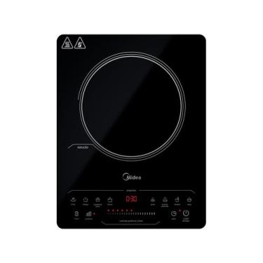 Imagem de Cooktop 1 Boca Midea Vitrocerâmico Indução Preto 127V - CYAD, Preto, 1