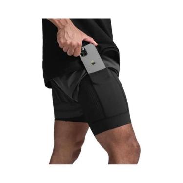 Imagem de Shorts Masculinos 2 Em 1 De Secagem Rápida E Respiráveis Para Academia