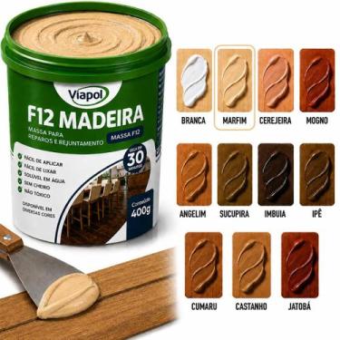 Imagem de Massa F12 Calafetar Para Madeira MDF Assoalho Correção Reparo Acabamen