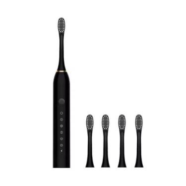 Imagem de Escova De Dentes Elétrica Recarregável Ultrassônico IPX7 Com 4 Refis -