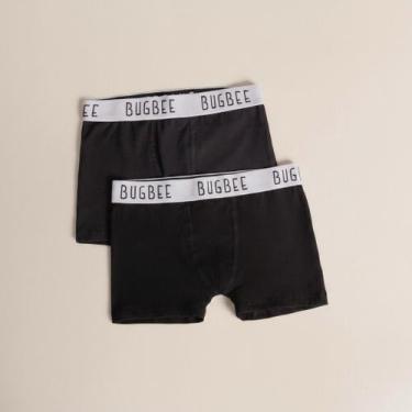 Imagem de Kit Cueca Infantil Cotton Preto - Bugbee -, 8 Anos