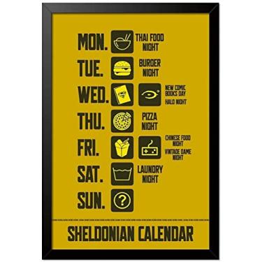 Imagem de Quadro Decorativo Série The Big Bang Theory Calendário 33x23cm