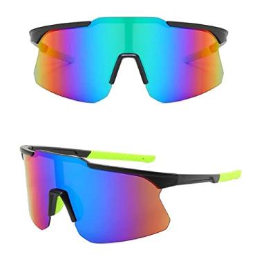 Imagem de Pendulari Óculos De Sol Ciclismo Feminino Masculino Proteção Uv Verde, Wrap Around, Moderno, Unissex-Adultos, Esportistas