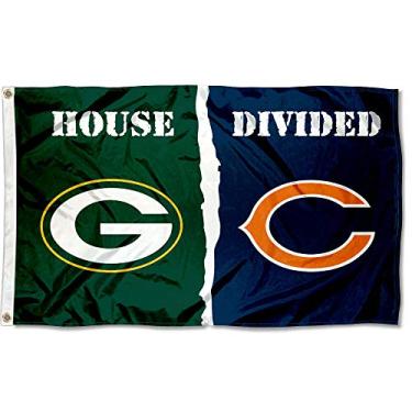 Imagem de Bandeira dividida WinCraft Green Bay Packers and Chicago Bears House