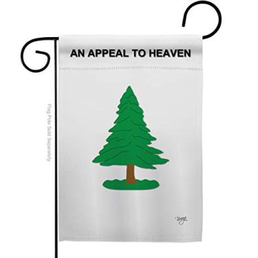 Imagem de Breeze Decor G158182 Pinheiro Americana Impressões Históricas Decorativas Bandeira de Jardim Vertical 33 x 47 cm Impresso nos EUA Multicolorido