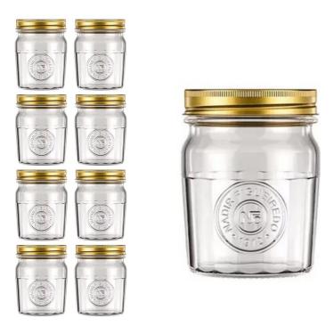 Imagem de Pote Americado Vintage Retro Tampa Biscoito 500ml Nadir 8Un