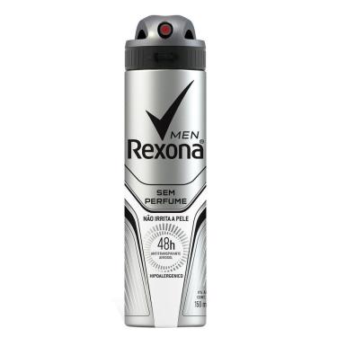 Imagem de Desodorante Rexona Men Sem Perfume Aerosol Antitranspirante 48h 150ml