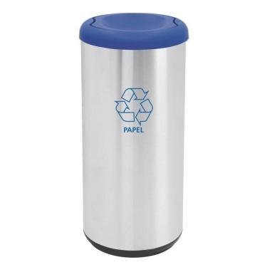 Imagem de Lixeira Inox Tramontina Cápsula Selecta Plus Basculante Scotch BriteAzul em Polipropileno 40 L Tramontina