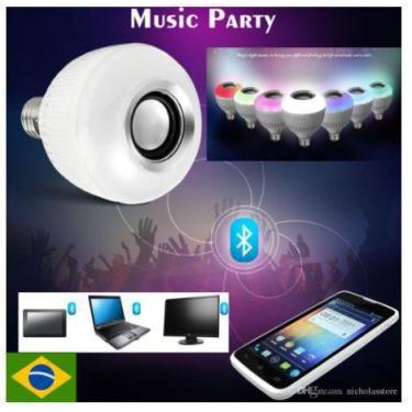 Imagem de Lâmpada Musical Caixa Som 3W Bluetooth Led Rgb Com Controle - Music Bu