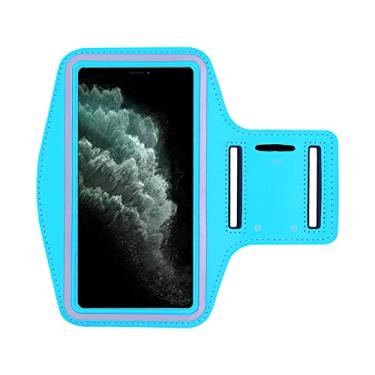 Imagem de Capa de faixa de braço de corrida esportiva para iPhone 13 X XR XS 12 mini 11 Pro Max 8 7 6 6S Plus SE 2022 2020 5 5S 4 Suporte para academia de ginástica, Skyblue, para iPhone 5 5S 5C
