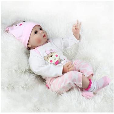 Imagem de Boneca Reborn de 55 cm boneca de silicone reborn de 55 cm, bonecas reborn com aparência real