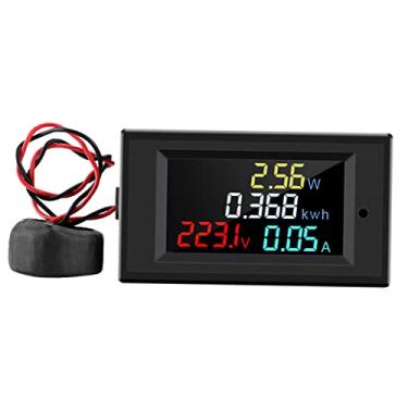 Imagem de Tingpai AC 80-300 V Voltímetro Amperímetro Cor Display LCD Multímetro Voltagem Corrente Energia Energia Freqüência com t nsformador de corrente 100A CT