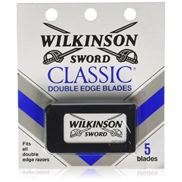 Imagem de Wilkinson Lâminas de barbear Sword Classic de aço inoxidável com borda dupla - 5 unidades