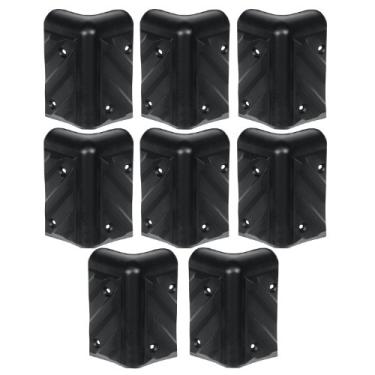 Imagem de Reliable Hardware Company RH-1610-8-A Caixa de plástico HDPE durável com canto de chevron empilhável, conjunto de 8