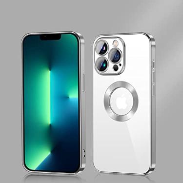 Imagem de Capa de telefone oca de revestimento transparente de luxo para iphone 11 12 13 14 pro max xs max xr 7 8 plus se2 2020 capa de tpu fina e macia, cor prata 1, para iphone13 pro max