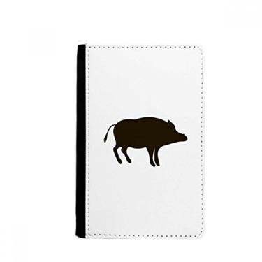 Imagem de Porta-passaporte preto bonito animal retrato porta-passaporte Notecase Burse capa carteira porta-cartão, Multicolor