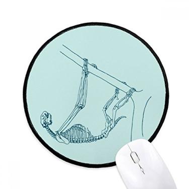 Imagem de Esboço de preguiça esqueleto animal mouse pad desktop escritório tapete redondo para computador