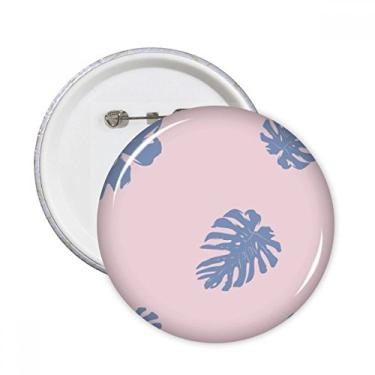 Imagem de Pó azul abstrato plantas arte pinos redondos crachá botão emblema acessório decoração 5 peças