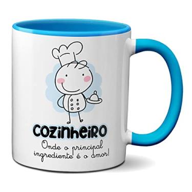 Imagem de Caneca Cozinheiro O Amor É O Principal Ingrediente! Fofo (Azul)