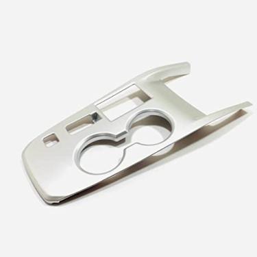 Imagem de Xodouhi Apto para Nissan X-Trail Rogue 2021 2022 Tampa de moldura do suporte do copo do painel de câmbio de engrenagem de controle central (prata)