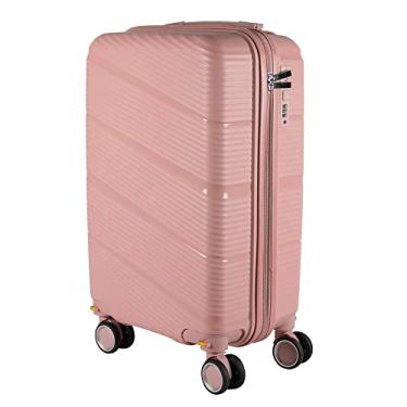 Imagem de Mala de bordo em Polipropileno 4 rodas 360º - AeroMalas Catar (Rose)
