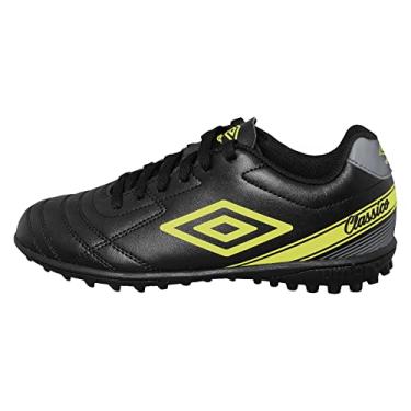 Imagem de Umbro Boy's Classico X TF Jr. Sneaker, Black/Yellow, 3 Little Kid