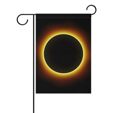 Imagem de My Daily Total Eclipse of The Sun Bandeira decorativa dupla face de jardim 30,48 x 45,72 cm