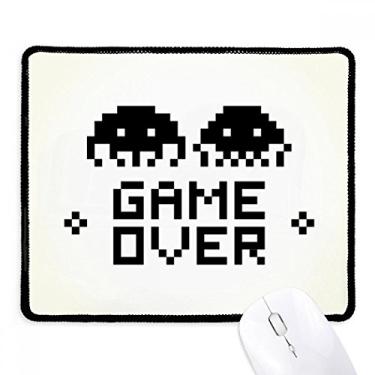 Imagem de Mouse pad Game Over Little Monster Pixel com borda costurada, tapete de borracha para jogos