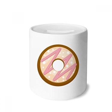 Imagem de DIYthinker Porta-moedas rosa rosquinha sobremesa doce comida para dinheiro caixa cerâmica porta-moedas presente