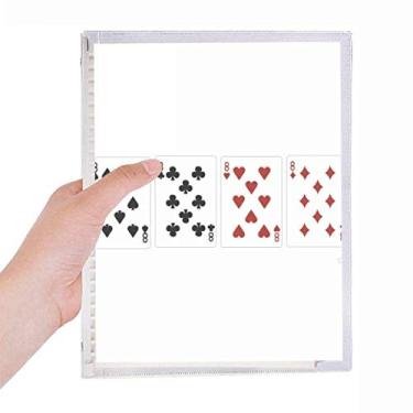 Imagem de Caderno com 8 corações Spade Diamond Club com estampa de folhas soltas e diário recarregável
