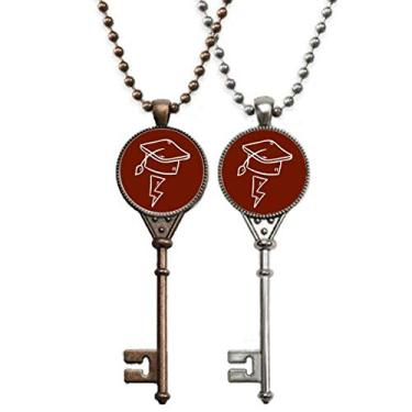 Imagem de OFFbb-USA Doctor Hat Inspiration Art Deco Presente Fashion Chaveiro Colar Pingente Joias Decoração de Casal
