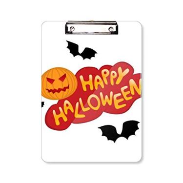 Imagem de Placa de suporte de desenho animado Halloween Fonts prancheta pasta para escrita A4