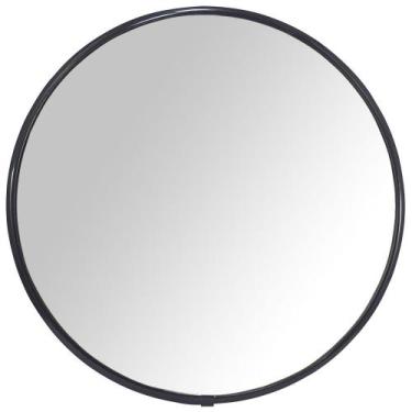 Imagem de Espelho Redondo Decorativo 37cm Com Moldura De Alumínio Design Recuado