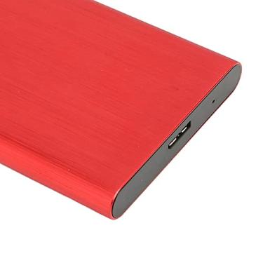 Imagem de Gabinete de Disco Rígido, para SSD HDD de 0,3-0,4 pol. Disco Rígido SB 3.0 SATA de 2,5 pol. 6 Gbps 2 TB Gabinete de Liga de Alumínio de Alta Velocidade (Vermelho)