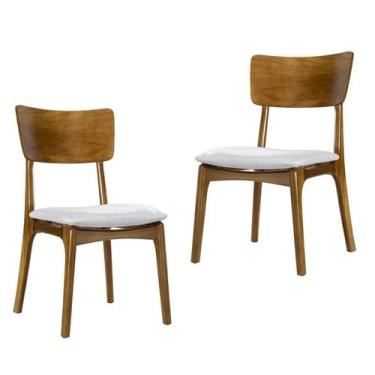 Imagem de Kit 2 Cadeiras Para Mesa De Jantar Madeira Maciça - Urbana Gold - Espr