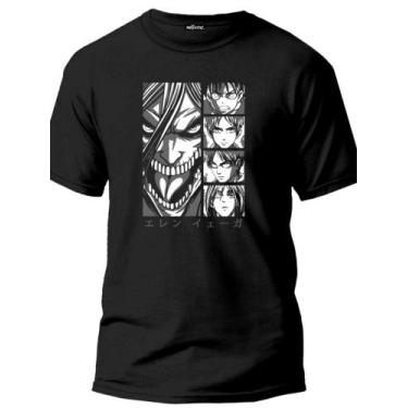 Imagem de Camiseta Attack On Titan Shingeki No Kyojin Titan X Armin Mikasa Levi