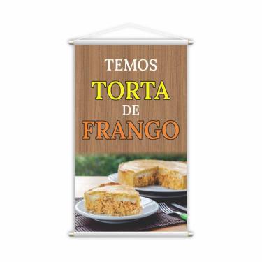 Imagem de Banner Torta de Frango Comida Lanche Restaurante 80x50cm